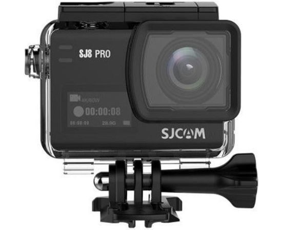 SJCam SJ8 Pro Wi-Fi Ūdendroša 30m Sporta Kamera 12MP 170° 4K 60fps HD 2.33" IPS Touch LCD ekrāns Melna Sporta kameras