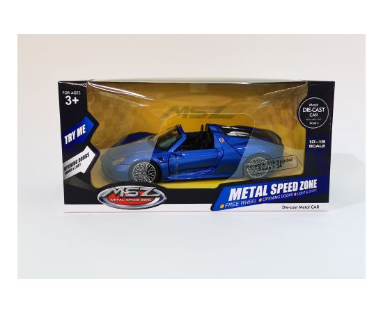 MSZ Miniatūrais modelis - Porsche 918 Spyder, 1:24 Jaunumi, Bērnu preces