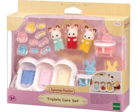 Figurka Epoch Trojaczki Króliczków z czekoladowymi uszami (537829) Figūriņas un varoņi