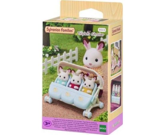 Figurka Epoch Sylvanian Families - Spacerówka dla trojaczków (5533) Figūriņas un varoņi