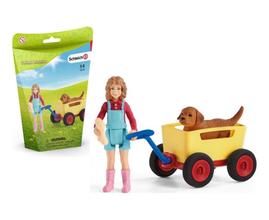 Figurka Schleich Wózek dla Psów Farm World (42543) Фигурки и герои