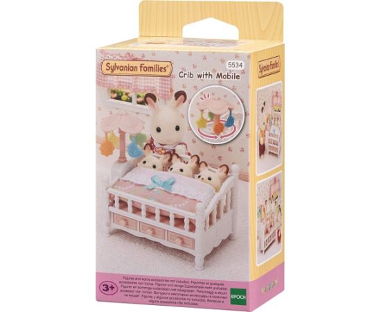Figurka Epoch SYLVANIAN Łóżeczko z karuzelką 5534 p6 Figūriņas un varoņi