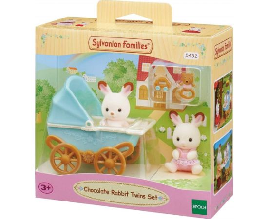 Figurka Epoch Sylvanian Families Wózek z Bliźniakami Królików (5432) Figūriņas un varoņi