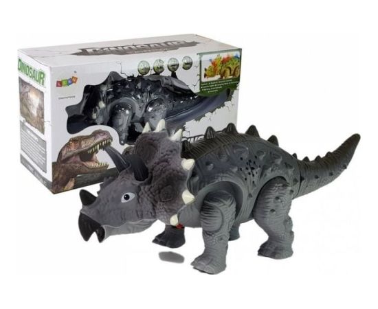 Figurka LeanToys Dinozaur na Baterie Triceratops Szary  (7188) Figūriņas un varoņi