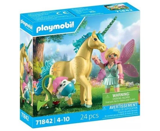 Zestaw z figurkami Princess Magic 71842 Jednorożec do kolekcjonowania Sunshine Blossom z wróżką Playmobil Figūriņas un varoņi