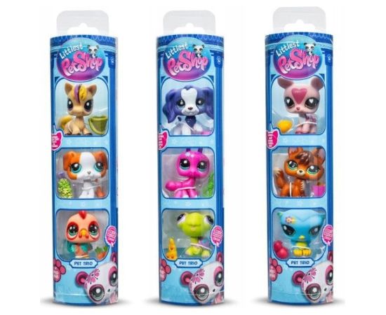 Hasbro LITTLEST PET SHOP PET TRIO IN TUBE ASS - assorted Figūriņas un varoņi