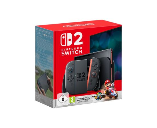 Nintendo Switch 2 + Mario Kart World spēļu konsoles komplekts, melns Игровые приставки