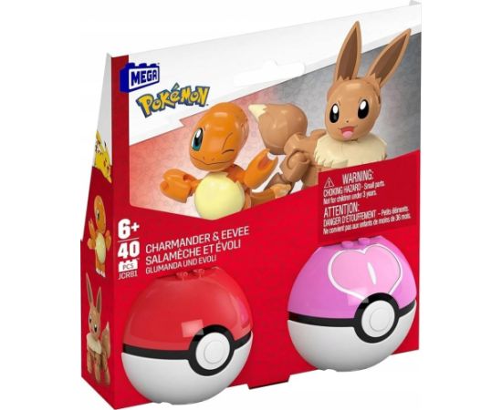 Figurka Mattel MBL POKEMON POKEBALL CHARMANDER I EEVEE JCR81 W3 Фигурки и герои