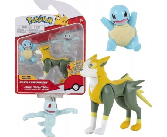 Figurka Pokemon Pokémon Battle Figure 3 Pack - Squirtle, Machop, Boltund Figūriņas un varoņi