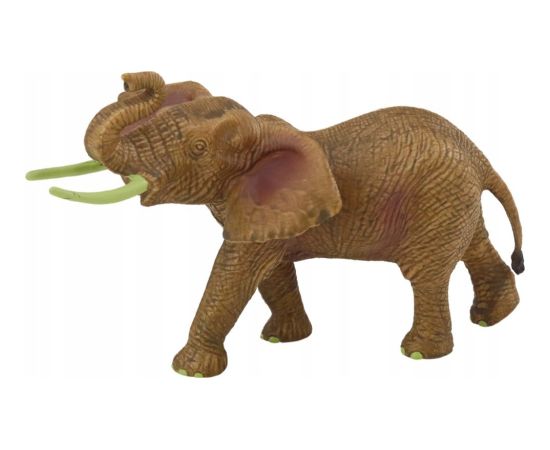 Figurka LeanToys Figurka Kolekcjonerska Słoń Afrykański Z Podniesioną Trąbą Safari Figūriņas un varoņi