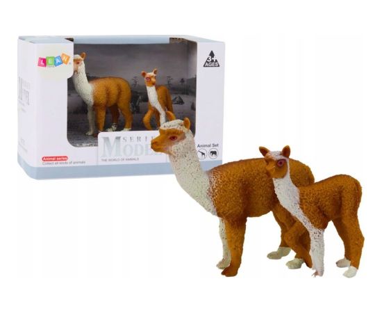 Figurka LeanToys Figurka Dorosła Lama 8 cm z młodą Lamą 6 cm Zwierzęta Świata Figūriņas un varoņi