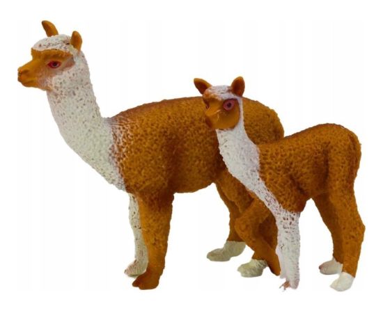 Figurka LeanToys Figurka Dorosła Lama 8 cm z młodą Lamą 6 cm Zwierzęta Świata Figūriņas un varoņi