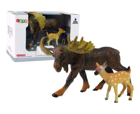 Figurka LeanToys Zestaw 2 Figurek Łoś Sarna Zwierzęta Leśne Figurka Figūriņas un varoņi