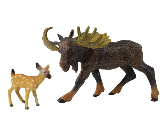 Figurka LeanToys Zestaw 2 Figurek Łoś Sarna Zwierzęta Leśne Figurka Figūriņas un varoņi