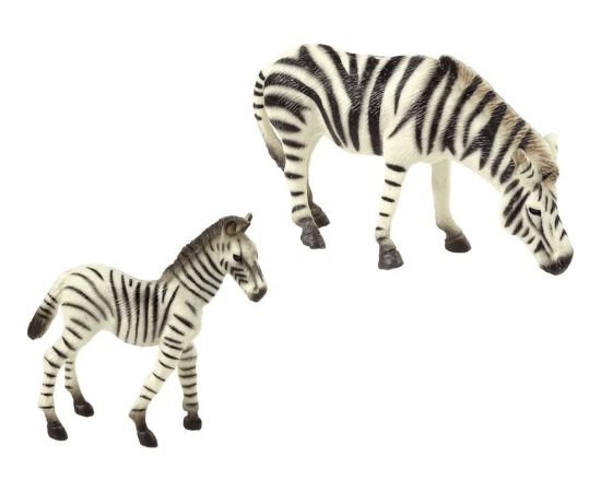 Figurka LeanToys Zestaw 2 Figurek Zebra z Młodym Zebry Figurka Zwierzęta Figūriņas un varoņi