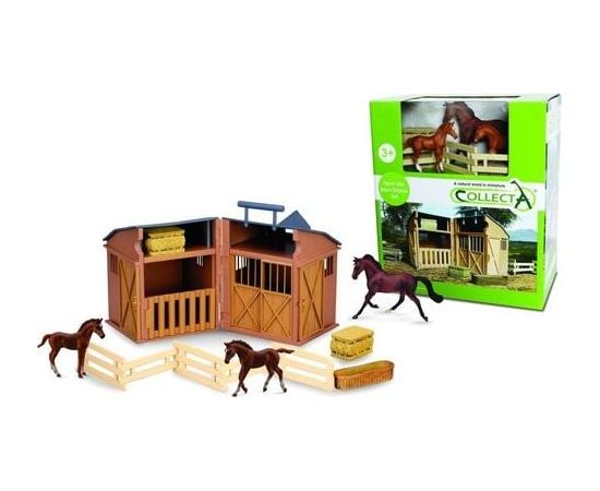 Figurka Collecta Stajnia z akcesoriami i końmi 89695 Фигурки и герои