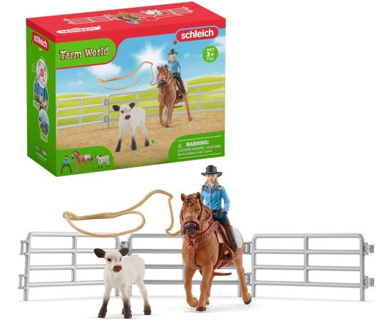 Figurka Schleich Schleich Farm World Team Roping with Cowgirl, play figure Фигурки и герои