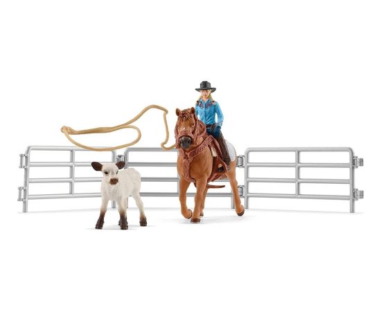 Figurka Schleich Schleich Farm World Team Roping with Cowgirl, play figure Фигурки и герои