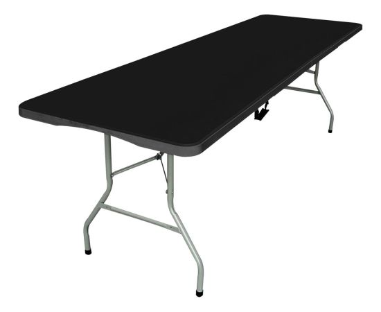 Saska Garden STÓŁ CATERINGOWY SKŁADANY W WALIZKĘ 240x74x74CM 150KG CZARNY Jaunumi -Dārzam