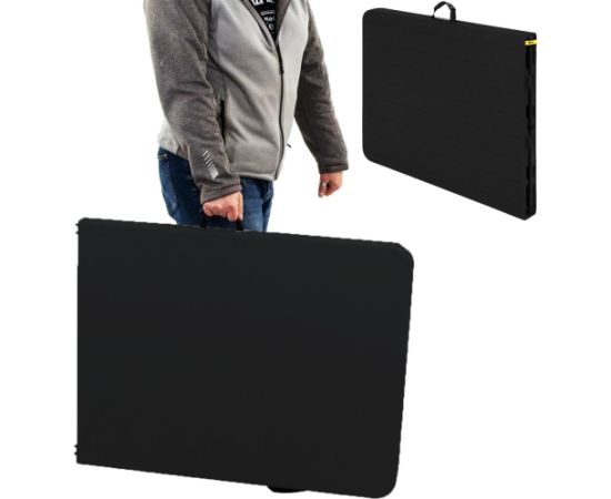 Saska Garden STÓŁ CATERINGOWY SKŁADANY W WALIZKĘ 240x74x74CM 150KG CZARNY Jaunumi -Dārzam