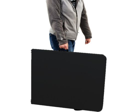 Saska Garden STÓŁ CATERINGOWY SKŁADANY W WALIZKĘ 180x70x74CM MAX.100KG CZARNY Jaunumi -Dārzam