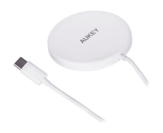 Aukey AUEKY Aircore Magnetic LC-A1 Wireless magnetic charger QI USB-C 15W White Зарядные устройства