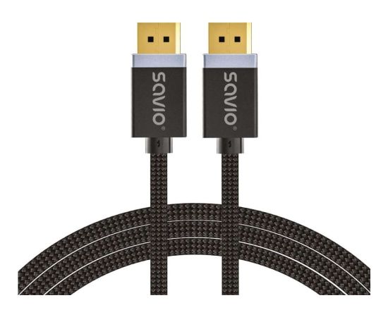 DisplayPort cable 2 m Black SAVIO CL-166 Dažādi vadi