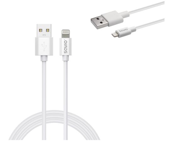 Savio Cl-193 USB cable USB 2.0 2 m USB A USB C/Lightning White Дата USB-кабели