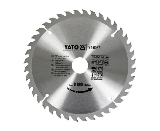 Griešanas disks kokam Yato YT-6072; 250x30x2,2 mm Zāģripas