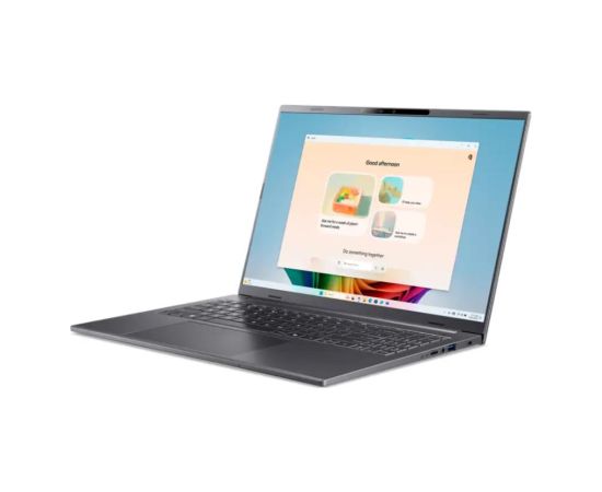 Notebook ACER Aspire Aspire 16 AI A16-11M-X4X3 CPU  Qualcomm Snapdragon X X1-26-100 3000 MHz 16" 1920x1200 RAM 16GB LPDDR5x SSD 512GB Qualcomm Adreno GPU Integrated ENG Card Reader microSD Windows 11 Home Steel Grey 1.55 kg NX.JLNEL.001 Portatīvie datori