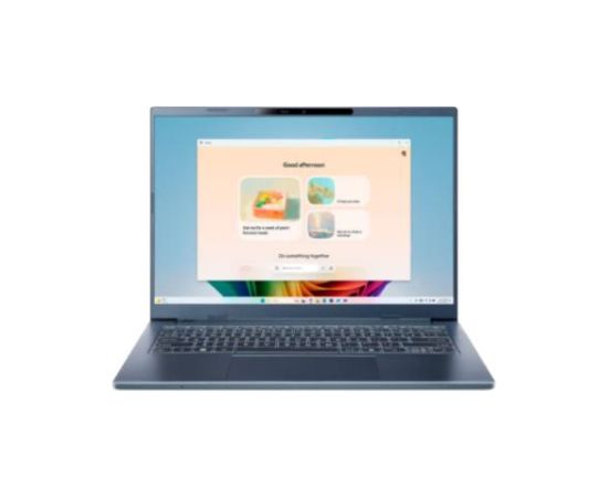 Notebook ACER Aspire Aspire 14 A A14-11M-X7S4 CPU  Qualcomm Snapdragon X X1-26-100 3000 MHz 14" 1920x1200 RAM 32GB LPDDR5x SSD 1TB Qualcomm Adreno GPU Integrated ENG Card Reader microSD Windows 11 Home Blue 1.4 kg NX.JP3EL.002 Portatīvie datori