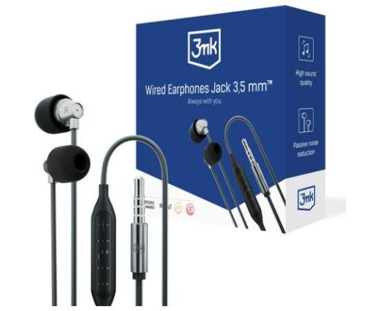 3MK   Wired Earphones Jack 3,5 mm Austiņas