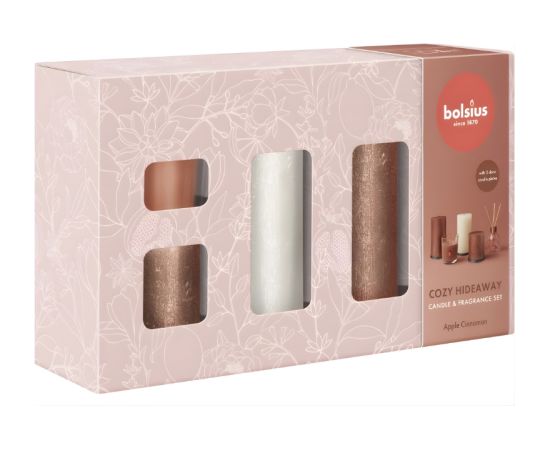 Bolsius Dāvanu komplekts Cozy Hideaway apple cinnamon Sveces un svečturi