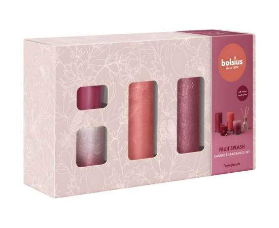 Bolsius Dāvanu komplekts Fruit Splash pomegranate Sveces un svečturi