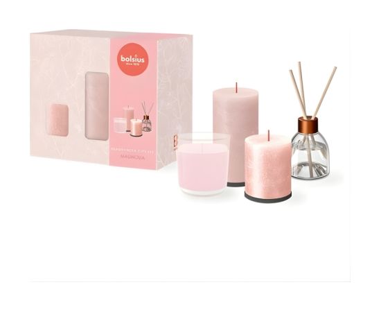 Bolsius Dāvanu komplekts Home Sweet Home magnolia Sveces un svečturi