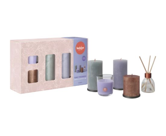 Bolsius Dāvanu komplekts  Funky Freshness lavender Sveces un svečturi