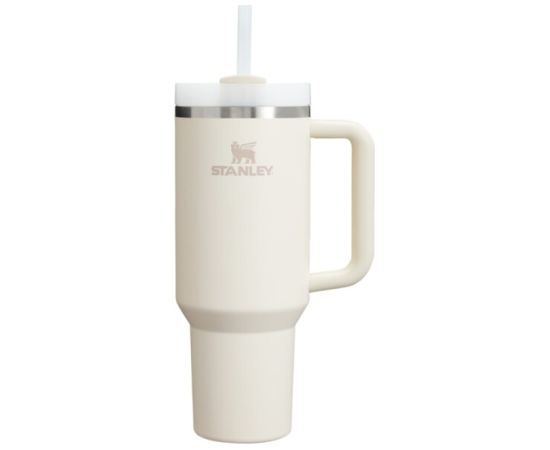 Stanley Termokrūze ar salmiņu The Quencher H2.O FlowState Tumbler 1.18L krēmkrāsā 2.0 Termosi un Termokrūzes