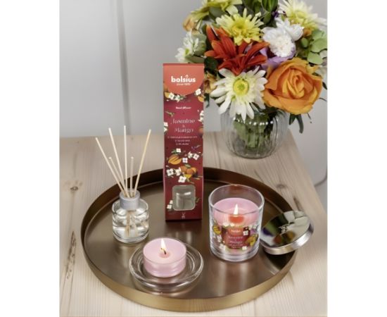 Bolsius Svece arom. stikla gl. Floral Fusion Ø80x72mm jasmine & mango Sveces un svečturi