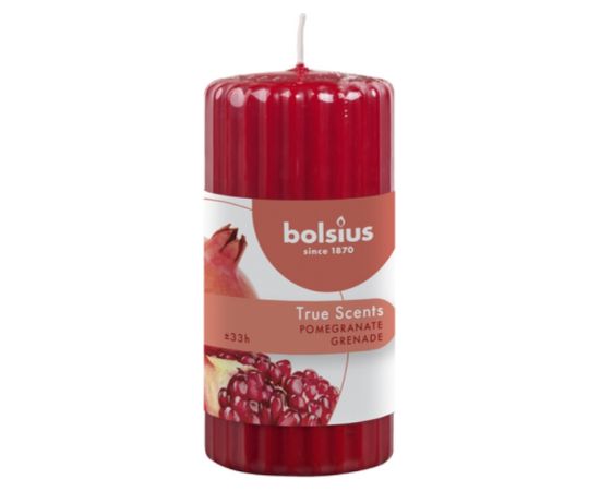 Bolsius Svece arom. cilindrs True Scents Ø120x58mm pomegranate Sveces un svečturi