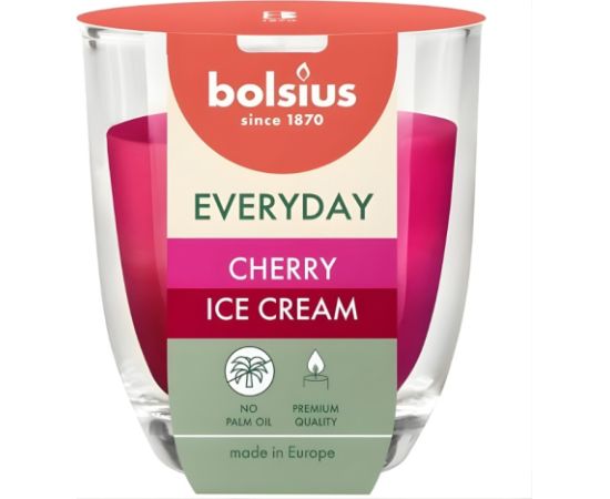 Bolsius Ароматическая свеча. Стеклянная. Ежедневное мороженое Ø80x70 мм. Свечи и подсвечники