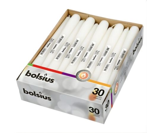 Bolsius Galda svece 1gab. 245/24mm balta Sveces un svečturi