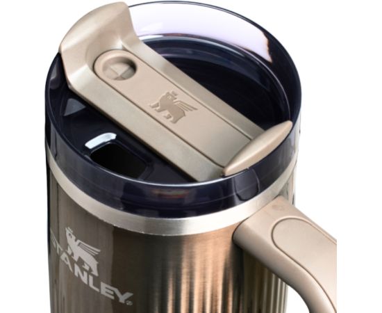 Stanley Termokrūze ar salmiņu The Quencher H2.0 Fluted Tumbler 0.89L metāliski brūns Termosi un Termokrūzes