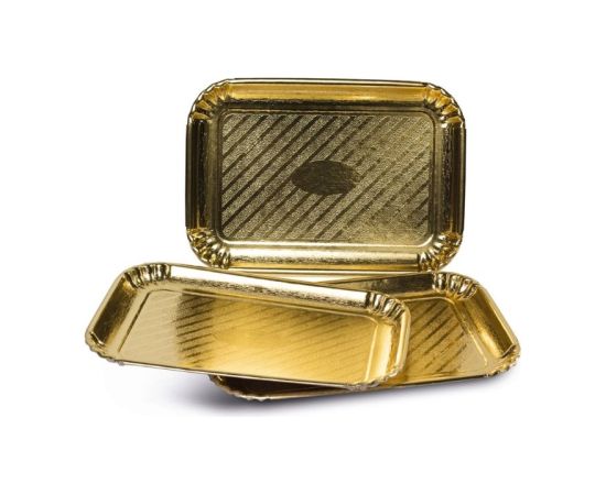 Guardini Papīra paplātes zelta krāsā komplekts 3 gab. Easy Bake 19 x 28 cm Konditorejas piederumi