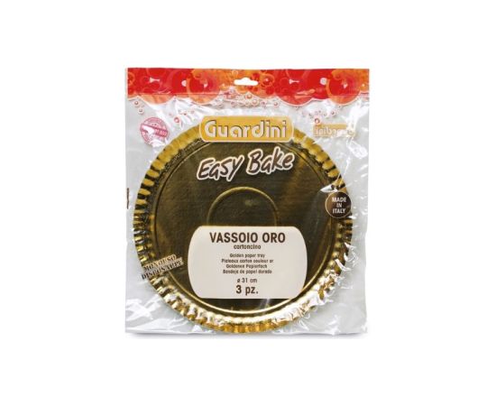 Guardini Бумажные противни золотого цвета комплект из 3 штук Easy Bake Ø 31 см Кондитерская принадлежность