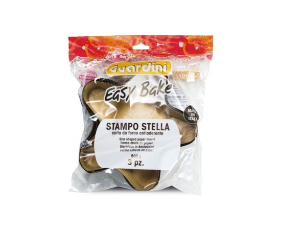 Guardini Набор бумажных форм для выпечки «Звезда» 3 шт. Легкая выпечка 25х21см Кондитерская принадлежность