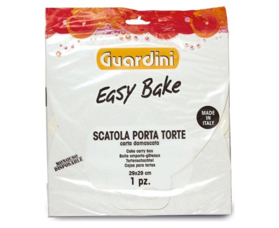 Guardini Бумажная коробка для переноски торта Easy Bake 29x29x9 см Кондитерская принадлежность
