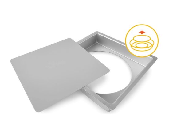 Guardini Форма для торта квадратная со съемным дном Professional 26x26x5 см Кондитерская принадлежность