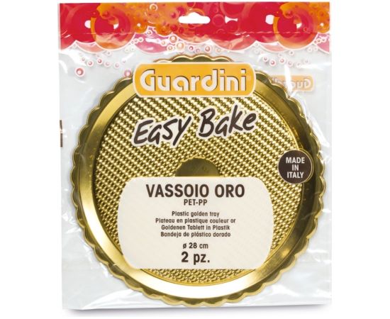 Guardini Пластиковые противни золотого цвета комплект из 2 штук Easy Bake Ø28 см Кондитерская принадлежность