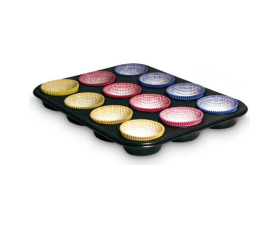 Guardini Форма для кексов 12 шт. Гардения 27 x 35 x 3 см + бумажные формы для кексов 60 шт. Кондитерская принадлежность