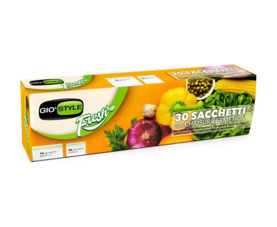 Gio`style Hermētiski pārtikas maisiņi 30 gab. (15 gab. 28,5x41cm + 15 gab.27x34cm) Citi trauki
